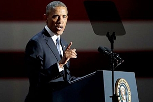 精听英语视频号:奥巴马卸任演讲视频